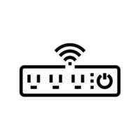 smart power strip home line icon vector illustration