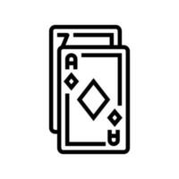 card game board table line icon vector illustration