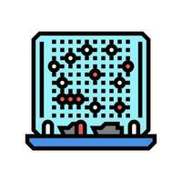 battleship board game table color icon vector illustration