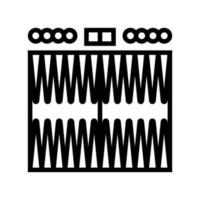 backgammon game board table line icon vector illustration