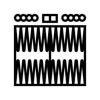 backgammon game board table line icon vector illustration