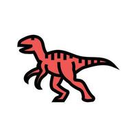 deinonychus dinosaurio animal color icono vector ilustración