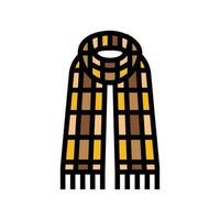 plaid scarf hipster retro color icon vector illustration