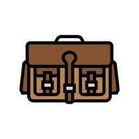 messenger bag hipster retro color icon vector illustration