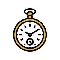 pocket watch hipster retro color icon vector illustration