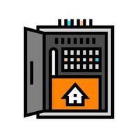 smart energy monitor home color icon vector illustration