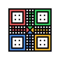 ludo board board table color icon vector illustration