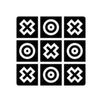 tic tac toe game glyph icon vector illustration