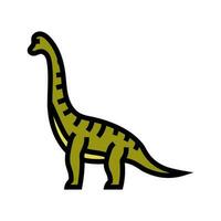 brachiosaurus dinosaurio animal color icono vector ilustración