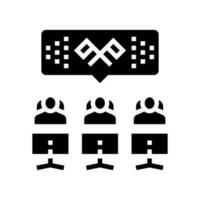 cyber sport team glyph icon vector illustration