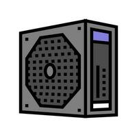 power supply gaming pc color icon vector illustration