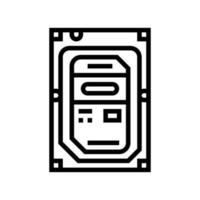 hard drive gaming pc line icon vector illustration