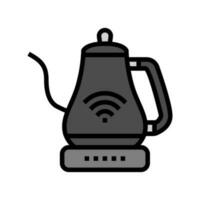 smart kettle home color icon vector illustration