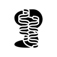 protein folding biochemistry glyph icon vector illustration