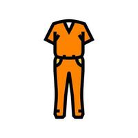 prisoner uniform crime color icon vector illustration