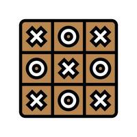 tic tac toe game color icon vector illustration