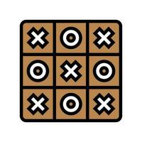 tic tac toe game color icon vector illustration