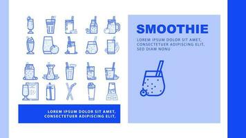 smoothie fruit juice drink icons set vector