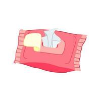 tissue water wipes cartoon vector illustration