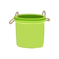 empty plastic bucket cartoon vector illustration