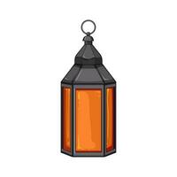 eid arabic lantern cartoon vector illustration