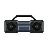 tape boombox audio cartoon vector illustration