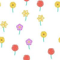 flower spring floral blossom vector seamless pattern