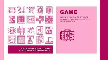 game board table play icons set vector