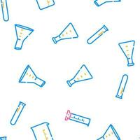 chemistry laboratory flask test vector seamless pattern