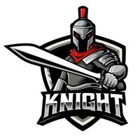 Modern professional knights logo design template vector