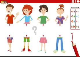match halves of pictures with children educational game vector