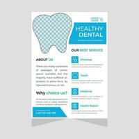 Clean And Modern Dental Flyer Design. vector