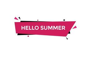 hello summer vectors.sign label bubble speech hello summer vector