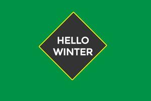 hello winter vectors.sign label bubble speech hello winter vector