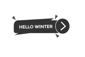 hello winter vectors.sign label bubble speech hello winter vector