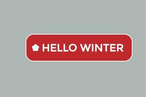 hello winter vectors.sign label bubble speech hello winter vector