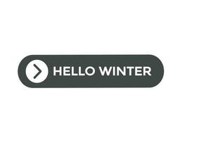 hello winter vectors.sign label bubble speech hello winter vector