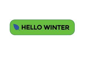 hello winter vectors.sign label bubble speech hello winter vector