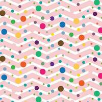 abstract seamless polka dot and zigzag stripe pattern. vector