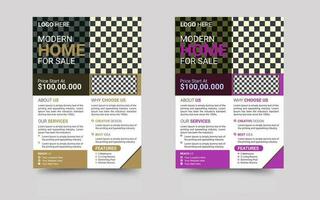 real estate home sale flyer or web banner promo template vector