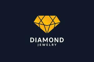 Diamond jewelry rich royal logo design inspiration vector