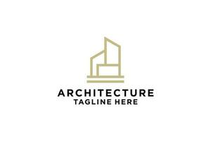 Architecture building monogram logo icon design vector