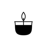 Jewish candle vector icon illustration