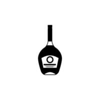 bottle of cognac vector icon illustration