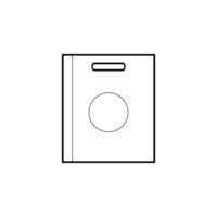 Paper bag vector icon illustration