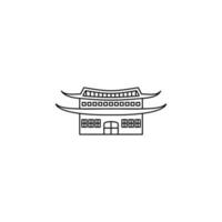 Chinese palace vector icon illustration