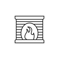 fireplace vector icon illustration