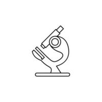 Modern microscope line vector icon illustration