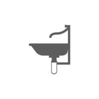 Sink in the bathroom vector icon illustration