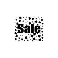 sale with hearts vector icon illustration